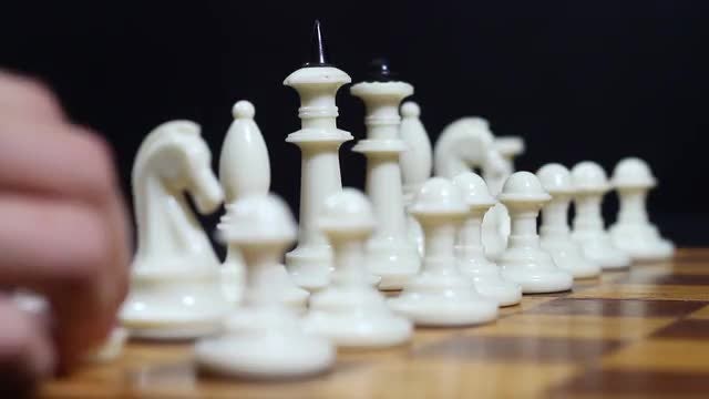 Putting Chess Pieces: Stock Video