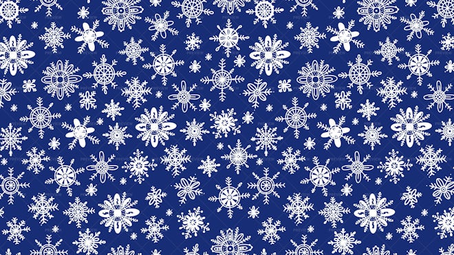 Doodle snowflakes. Variations of winter blue symmetrical snow