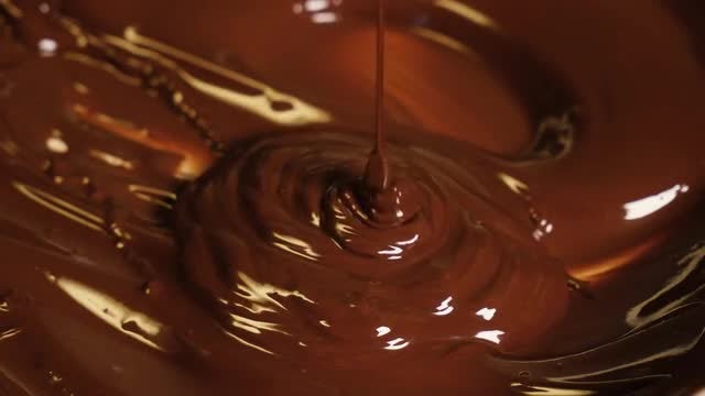 Dark Chocolate Flows: Stock Video