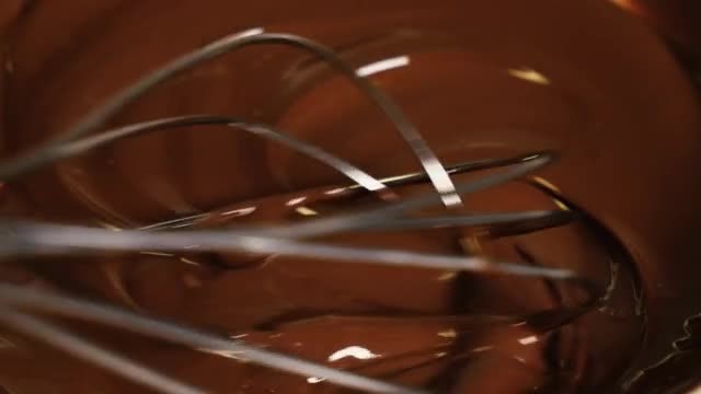 Stirring Melted Chocolate: Stock Video