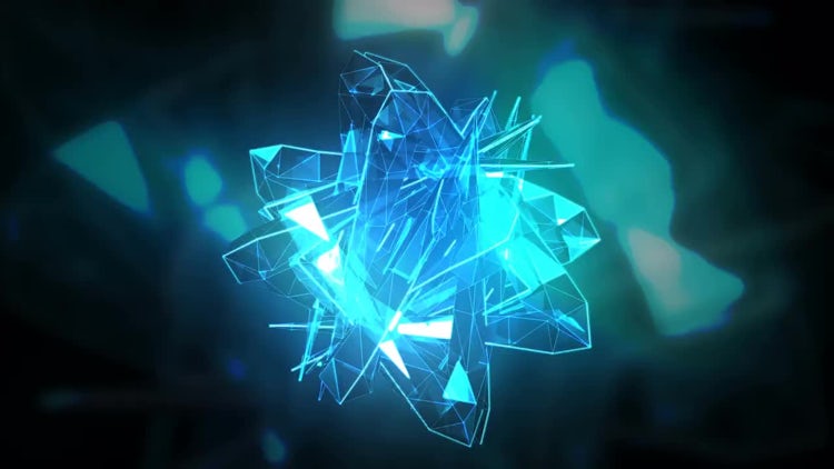 Music Transforming Abstract Crystal: Stock Motion Graphics