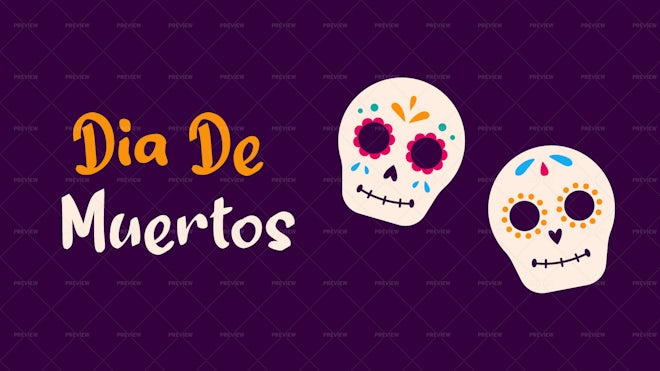 Dia De Muertos Banner - Graphics | Motion Array