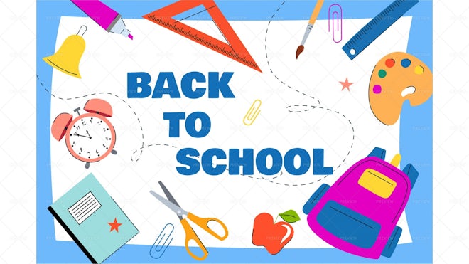 Back To School Banner - Graphics | Motion Array