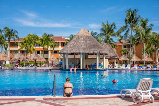 Swimming Pool In A Mexican Resort - Stock Photos 