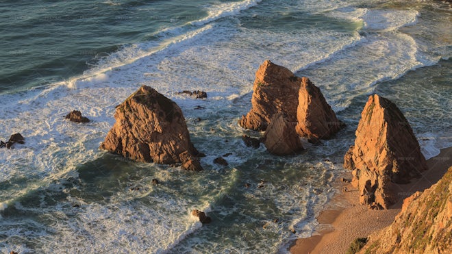 Sharp Rocks In Sea Stock Photo, Picture and Royalty Free Image. Image  13951180.