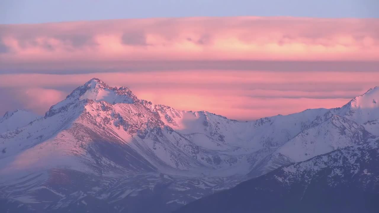 Sun Sets Over Mountains - Stock Video | Motion Array