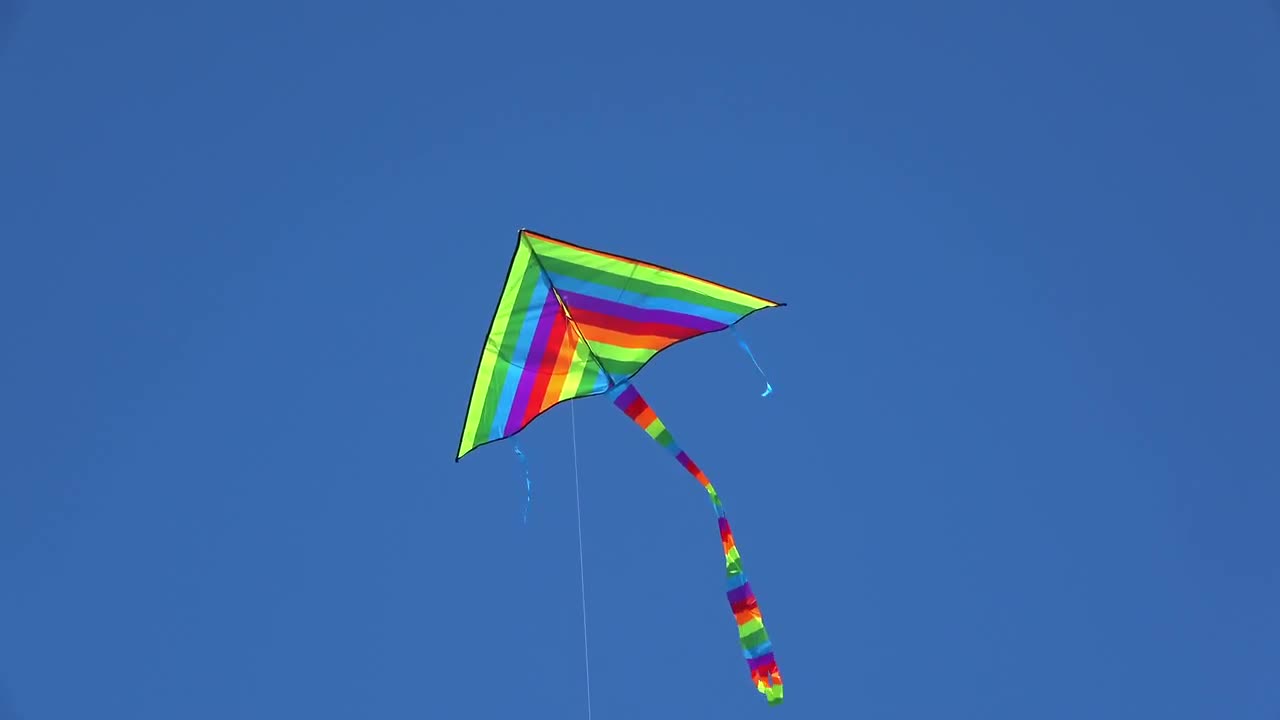 Colorful Kite In The Sky - Stock Video | Motion Array