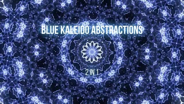Blue Kaleidoscope Abstractions: Stock Motion Graphics
