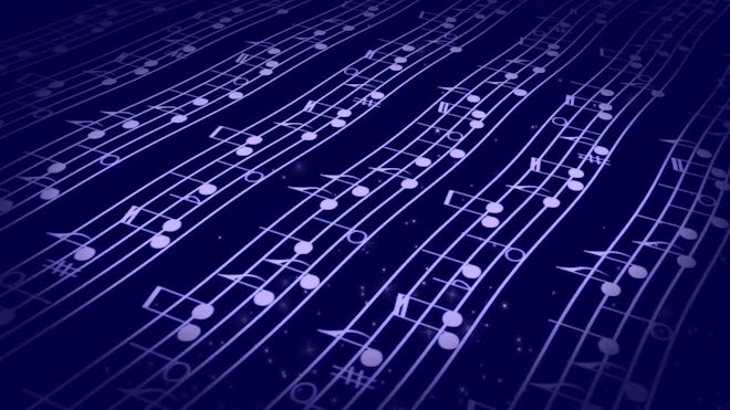 Festive Music Background With Notes - Stock Motion Graphics | Motion Array