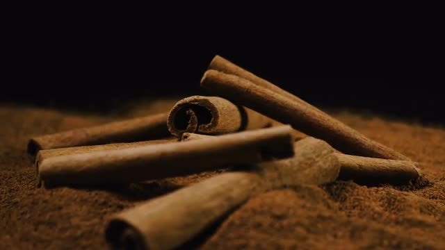 Rotating Cinnamon Sticks: Stock Video