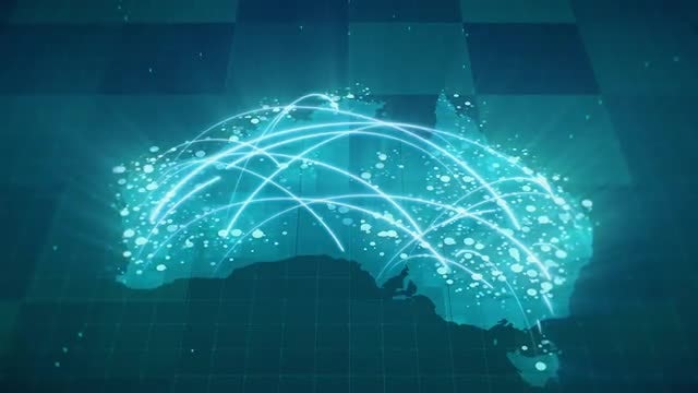 Globalization Australia Map: Stock Motion Graphics