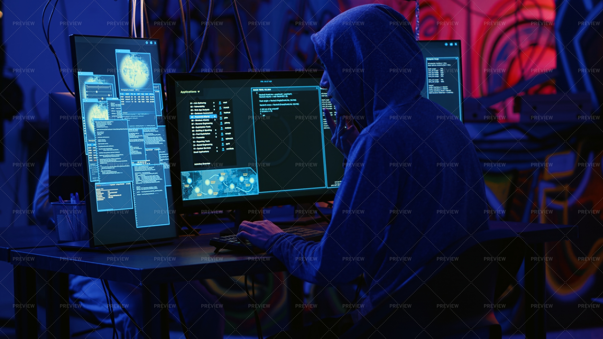 Hackers Breaching System Defenses - Stock Photos | Motion Array