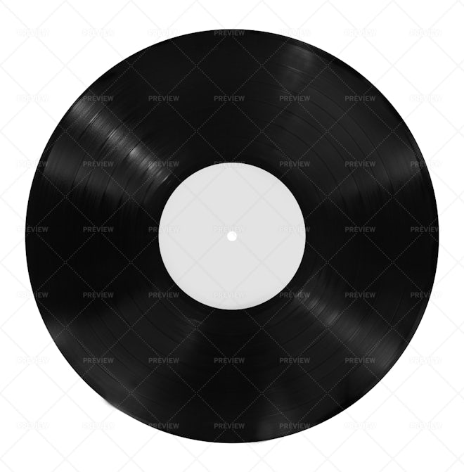 Black Vinyl Music Record On White - Stock Photos | Motion Array