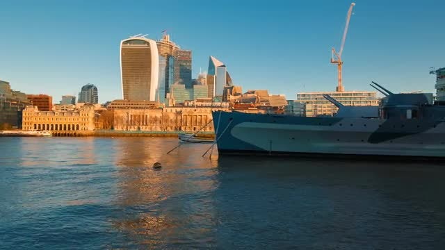 The HMS Belfast: Stock Video