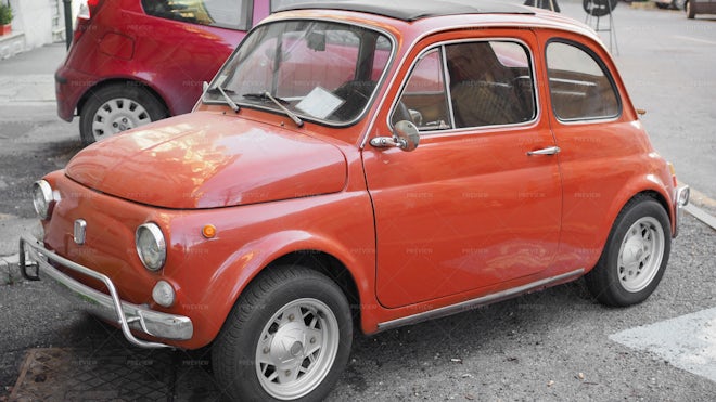 Fiat 500 Vintage Car - Stock Photos | Motion Array