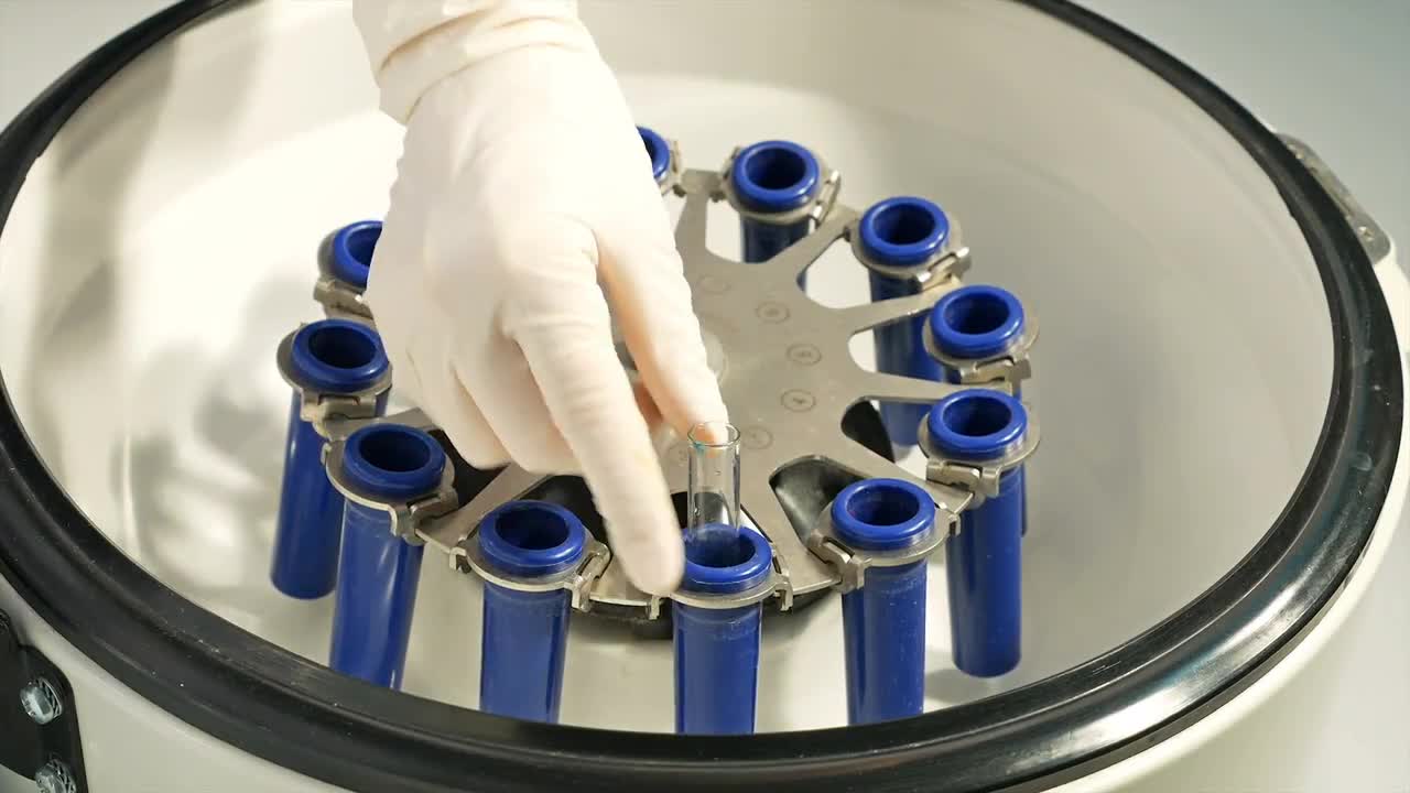 Blood Centrifuge Stock Video Motion Array