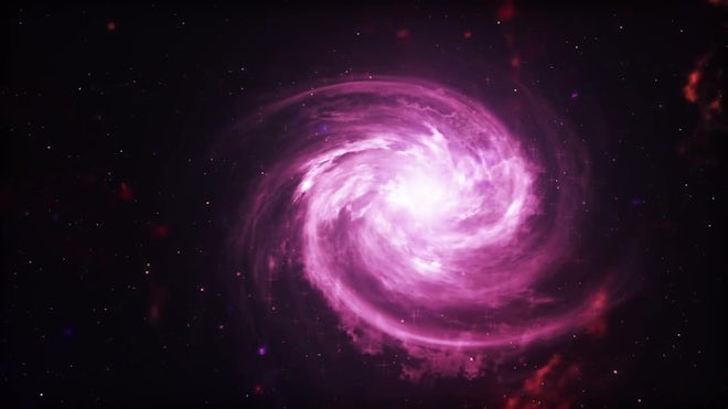 Purple Belt Space Galaxy Panorama - Stock Motion Graphics