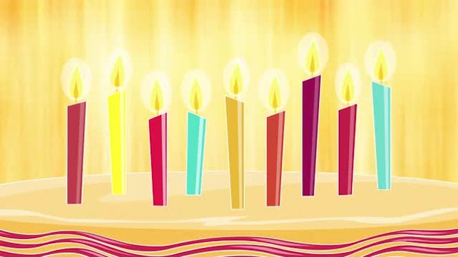 9th Birthday Animated Candles Background - Stock Motion ...