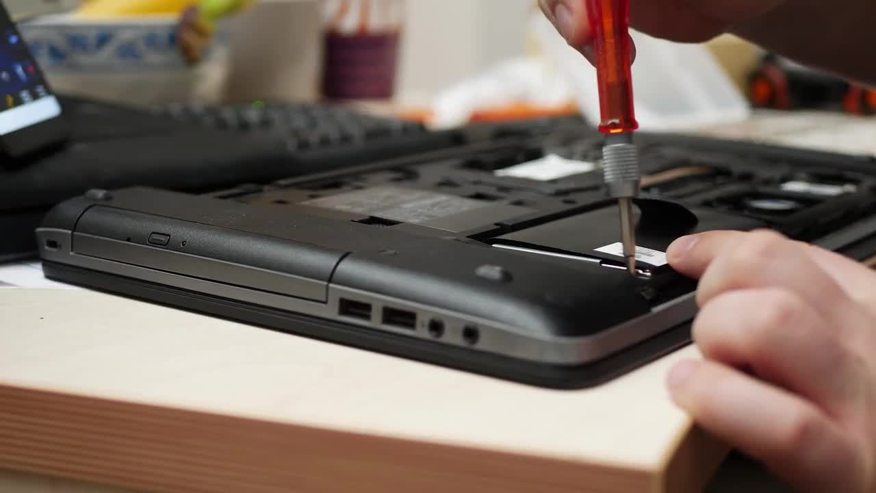 Repairing A Laptop Stock Video Motion Array