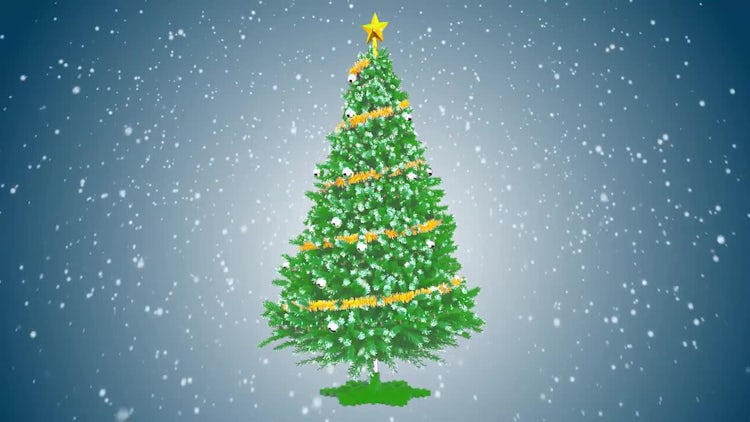 Rotation Christmas tree with ornaments: Stock Motion Graphics
