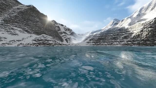 Gliding On The Ice Lake: Stock Motion Graphics
