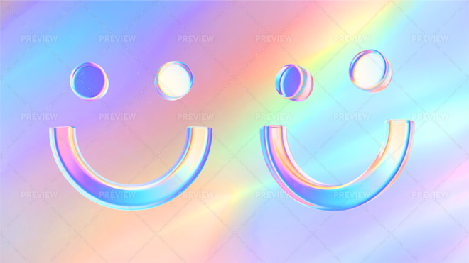 Ton sticker Smiley avec un effet holographique stylé