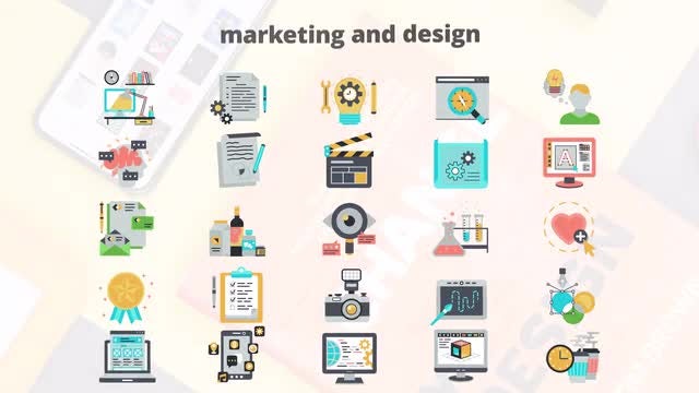 Marketing And Design – Flat Animation Icons: After Effects Templates