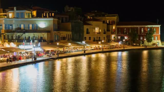 Chania Promenade: Stock Video