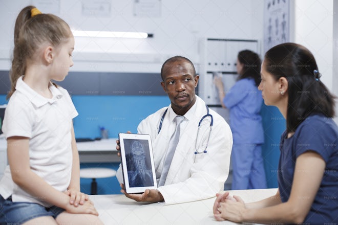 Digital Brain Scan Analysis In Clinic - Stock Photos | Motion Array