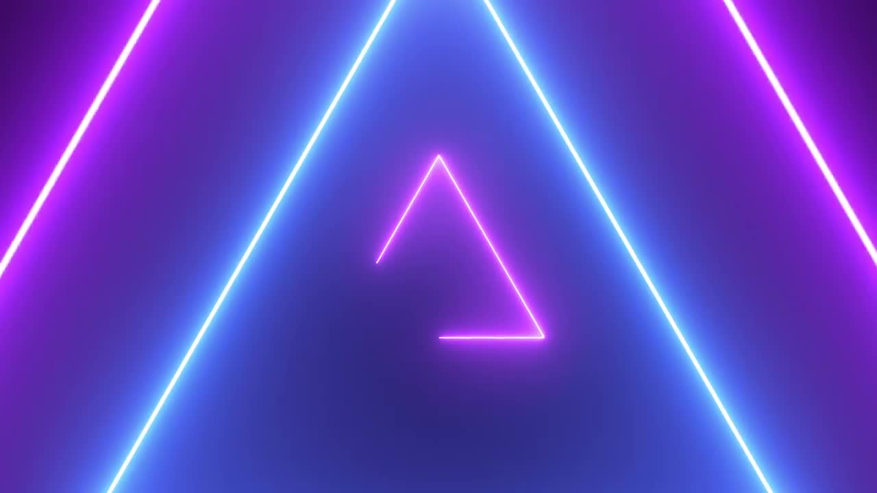 Growing Neon Triangles Loop - Stock Motion Graphics | Motion Array