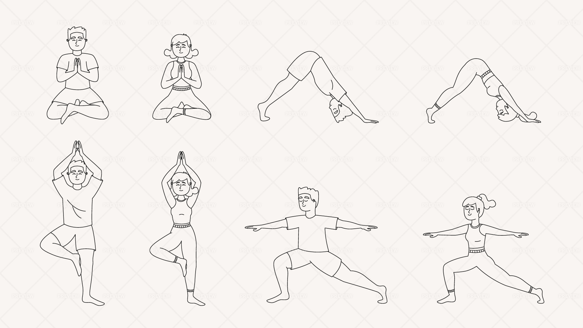 Yoga Poses Silhouette Stock Illustration - Download Image Now - Yoga, In  Silhouette, Pilates - iStock