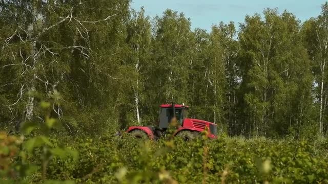 Tractor Ploughing A Field: Stock Video