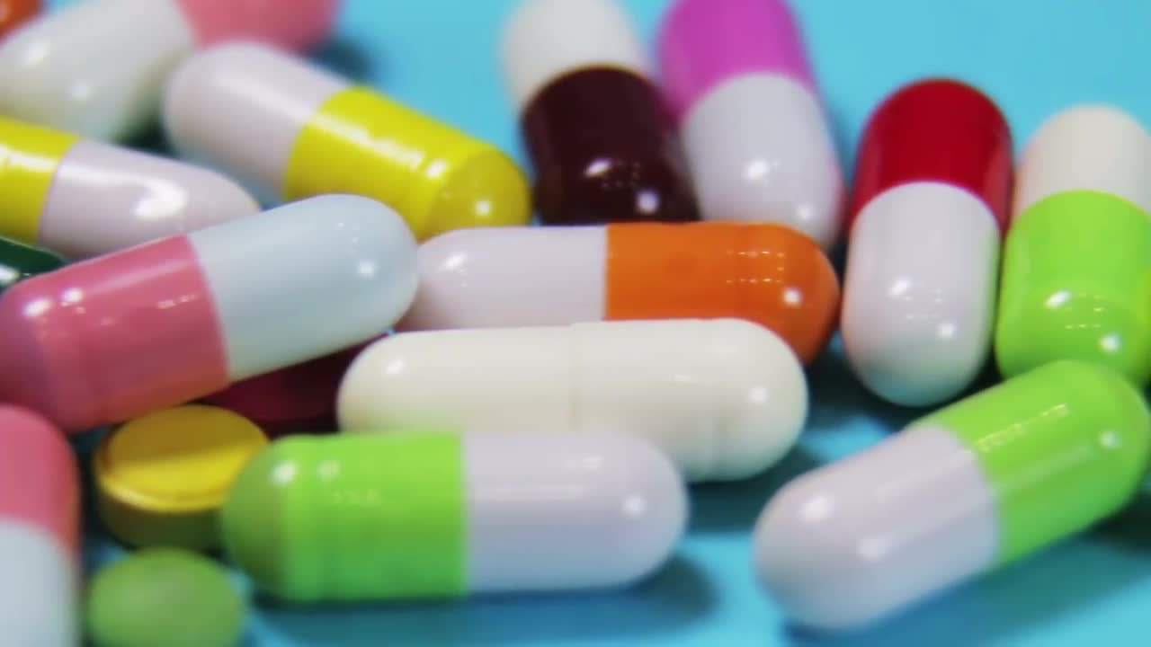 Pharmaceutical Capsules And Tablets Stock Video Motion Array