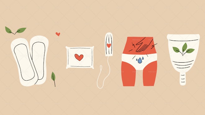 5 Feminine Hygiene Products - Graphics | Motion Array