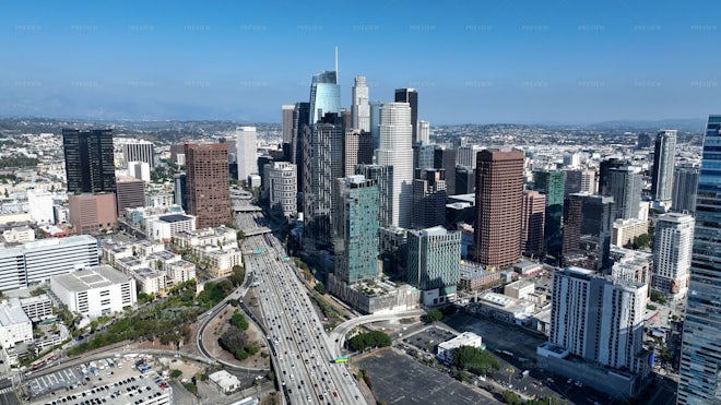 Highrise Buildings At Los Angeles - Stock Photos 