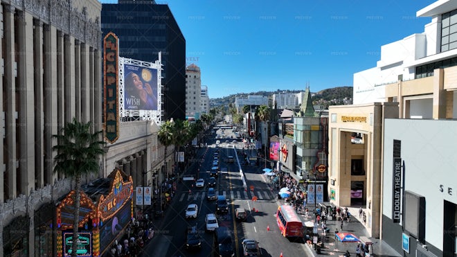 Hollywood Boulevard At Los Angeles - Stock Photos | Motion Array