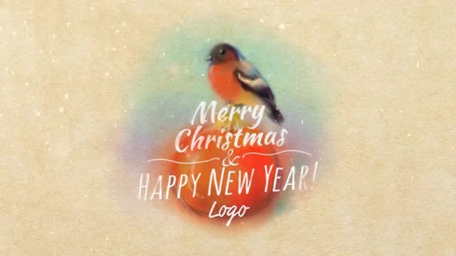 Christmas Card With Bullfinch: After Effects Templates