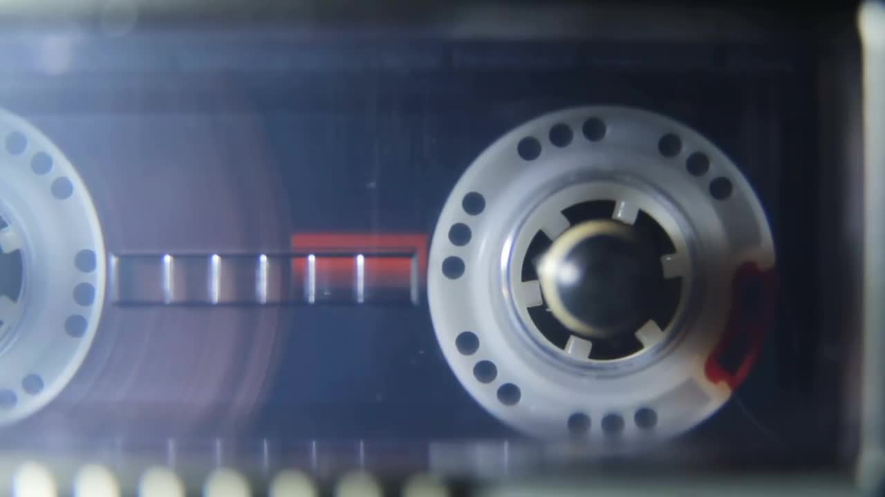 Rewinding Audio Cassette Stock Video Motion Array