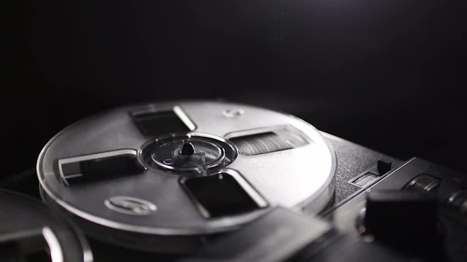 Old vintage reel tape recorder Stock Photo by michelangeloop