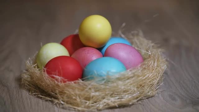 Colorful Easter Eggs: Stock Video