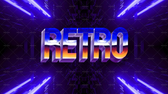 Retro Text Effect - Graphics | Motion Array