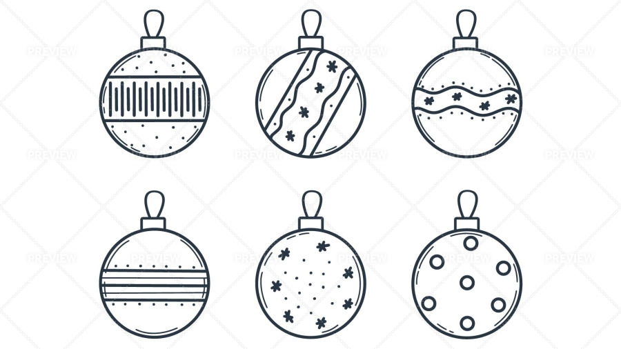 Vector Sketch Christmas Ball On White Stock Vector (Royalty Free) 239372905  | Shutterstock