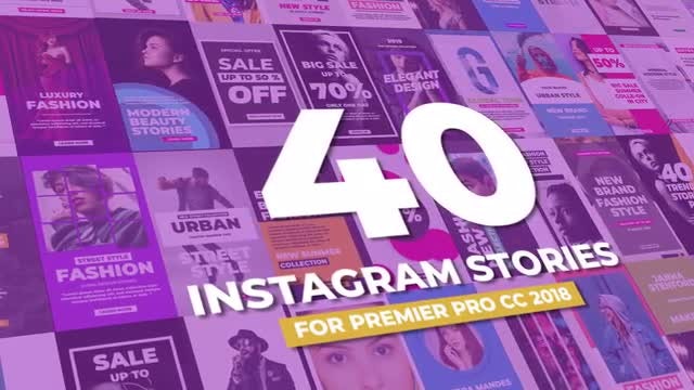 40 Trendy Instagram Stories: Premiere Pro Templates