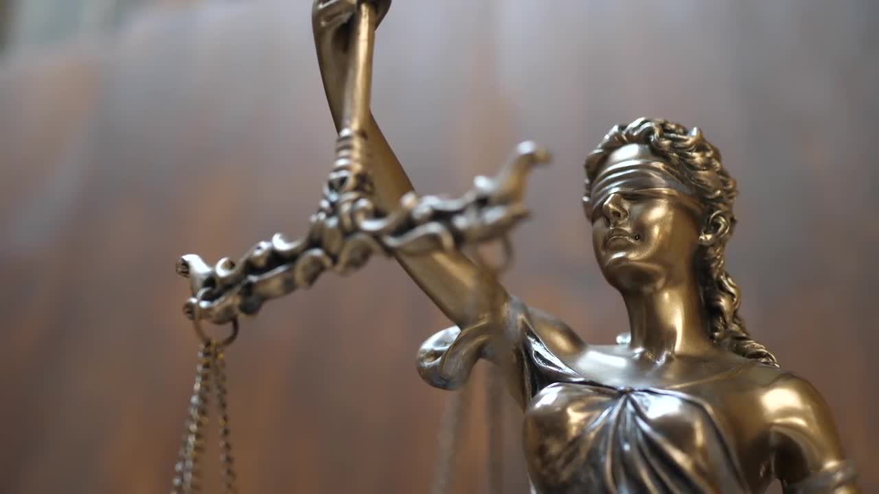 Justice And Law Statue - Stock Video | Motion Array