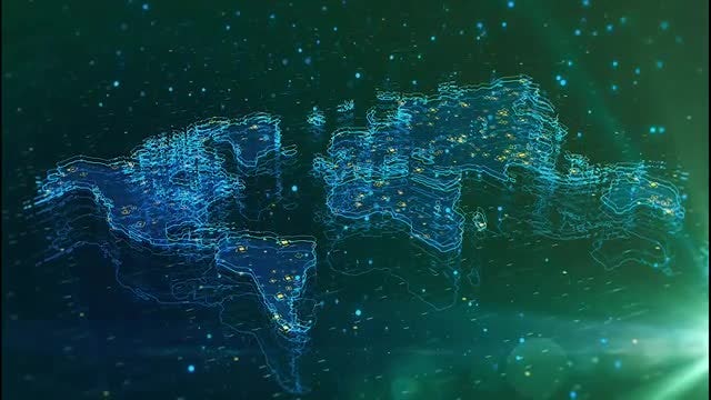 Tech Global Map Connection: Stock Motion Graphics