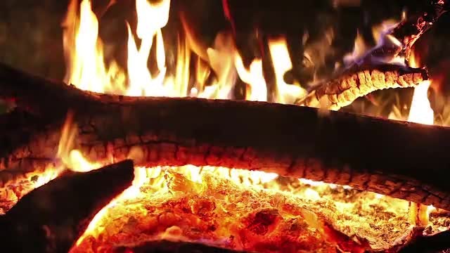 Pile Of Firewood Burning: Stock Video