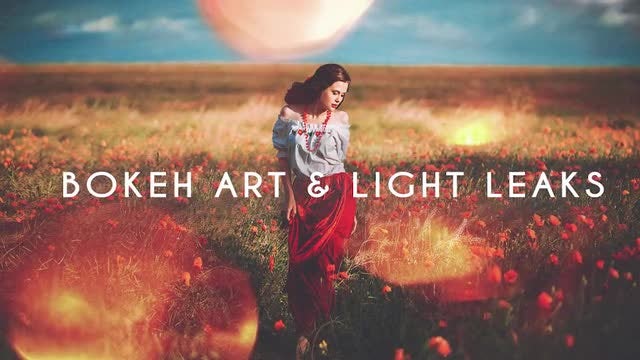 Bokeh Art and Light Leaks: Stock Video