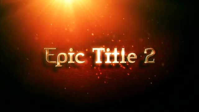 Epic Title 2: After Effects Templates