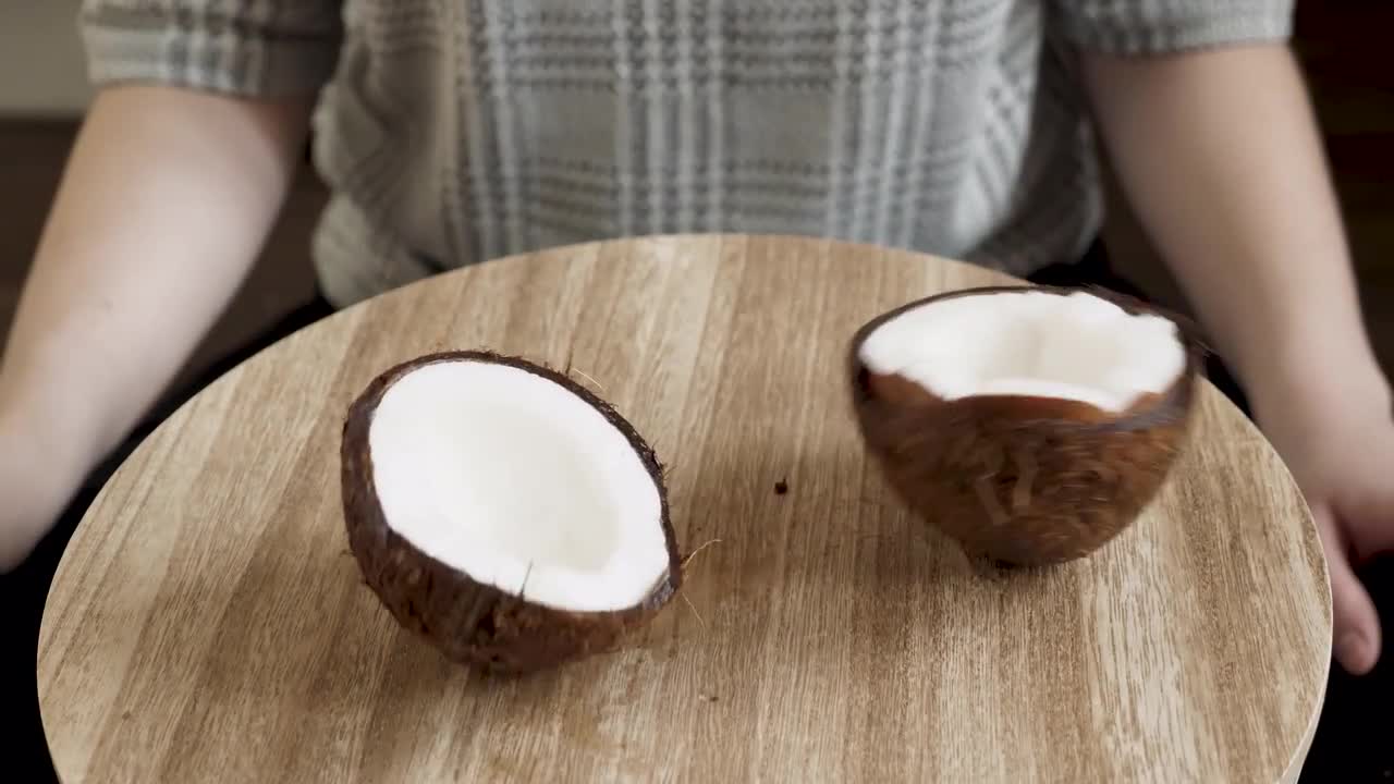Coconut Breaking Stock Video Motion Array
