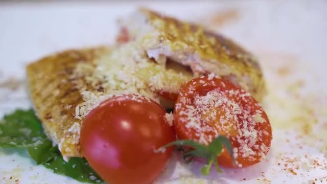Chicken Steak With Tomato: Stock Video
